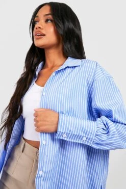 Chemise Oversize à Rayures -FR Chemises Soldes Magasin gzz49287 blue xl 3