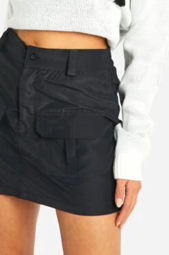 Mini-jupe Cargo Taille Mi-haute -FR Chemises Soldes Magasin gzz49534 black xl 3