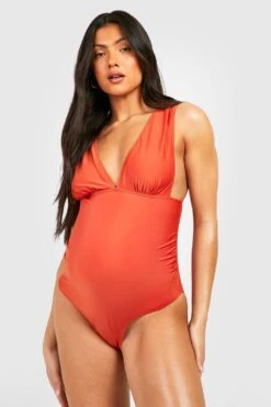 Maternité - Maillot De Bain De Grossesse Décolleté -FR Chemises Soldes Magasin gzz49681 red xl 2