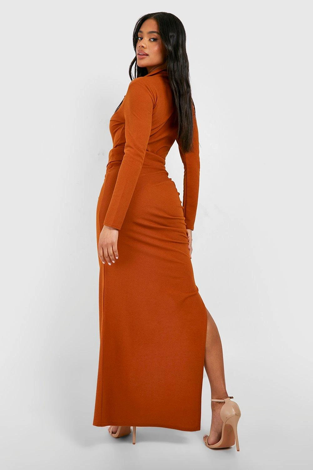 Jupe Longue Fendue Froncée En Jersey 4 Jupe Longue Fendue Froncée En Jersey – Image 2