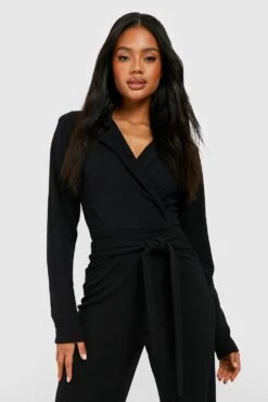 Body En Crêpe à Manches Longues