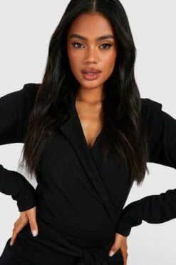 Body En Crêpe à Manches Longues -FR Chemises Soldes Magasin gzz50729 black xl 3