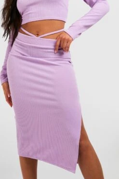 Jupe Mi-longue Côtelée -FR Chemises Soldes Magasin gzz50858 lilac xl 3