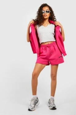 Short De Jogging Brodé 8 Short De Jogging Brodé -FR Chemises Soldes Magasin gzz51074 hot20pink xl 2