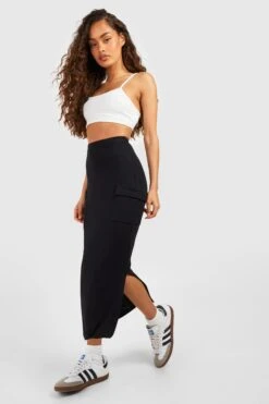 Jupe Cargo En Jersey -FR Chemises Soldes Magasin gzz51096 black xl 2