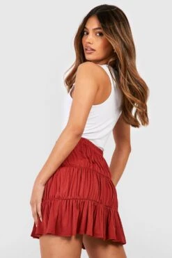 Mini-jupe En Jersey à Volants étagés -FR Chemises Soldes Magasin gzz51119 spice xl 1