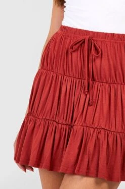 Mini-jupe En Jersey à Volants étagés -FR Chemises Soldes Magasin gzz51119 spice xl 3