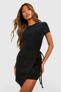 Mini-jupe De Tailleur Nouée -FR Chemises Soldes Magasin gzz51355 black xl 2