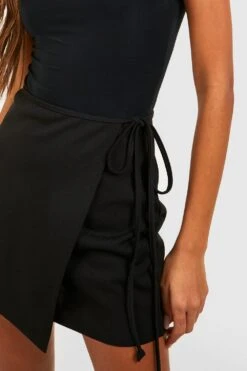 Mini-jupe De Tailleur Nouée -FR Chemises Soldes Magasin gzz51355 black xl 3