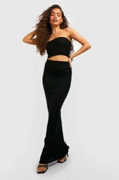 Ensemble Avec Haut Bandeau Et Jupe Longue -FR Chemises Soldes Magasin gzz51756 black xl 2