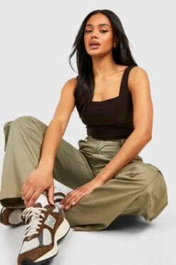 Body Double épaisseur à Col Carré 9 Body Double épaisseur à Col Carré -FR Chemises Soldes Magasin gzz52345 chocolate xl 3