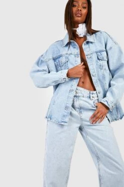 Jean Mom Asymétrique -FR Chemises Soldes Magasin gzz52615 light20blue xl 2