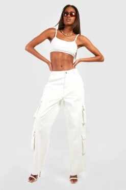 Jean Cargo Blanc -FR Chemises Soldes Magasin gzz52687 white xl 2