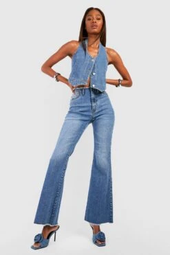 Jean Flare Stretch Effiloché