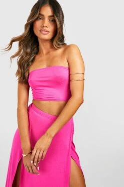 Ensemble Avec Haut Bandeau Et Jupe Longue Fendue 8 Ensemble Avec Haut Bandeau Et Jupe Longue Fendue -FR Chemises Soldes Magasin gzz52785 hot20pink xl 2