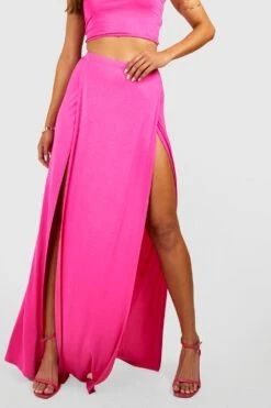 Ensemble Avec Haut Bandeau Et Jupe Longue Fendue 9 Ensemble Avec Haut Bandeau Et Jupe Longue Fendue -FR Chemises Soldes Magasin gzz52785 hot20pink xl 3