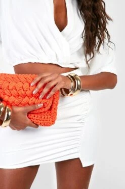 Mini-jupe Froncée En Lin -FR Chemises Soldes Magasin gzz52829 ivory xl 3