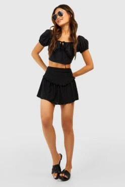 Mini-jupe Brodée -FR Chemises Soldes Magasin gzz53726 black xl 2