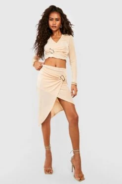 Jupe Mi-longue Métallisée