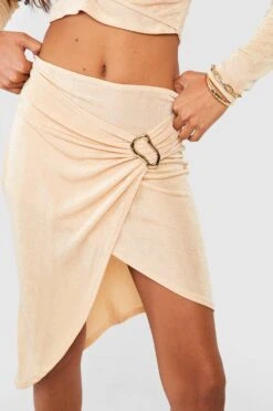 Jupe Mi-longue Métallisée 9 Jupe Mi-longue Métallisée -FR Chemises Soldes Magasin gzz54720 sand xl 3