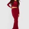 Jupe Longue Soyeuse Taille Haute -FR Chemises Soldes Magasin gzz54727 maroon xl