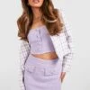 Jupe De Tailleur En Tweed -FR Chemises Soldes Magasin gzz55084 lilac xl