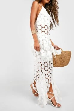 Jupe Longue Asymétrique En Crochet -FR Chemises Soldes Magasin gzz55245 white xl 3