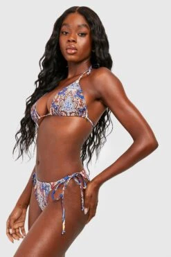 Bikini Triangle Imprimé Cachemire -FR Chemises Soldes Magasin gzz55515 blue xl 2
