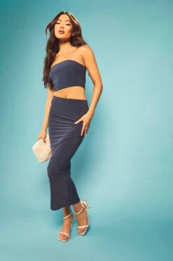 BOOHOO Jupe Mi-longue Basique 8 BOOHOO Jupe Mi-longue Basique -FR Chemises Soldes Magasin gzz55749 charcoal xl 2