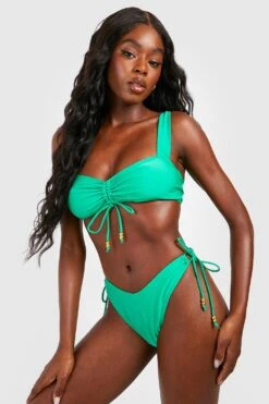 Bas De Maillot échancré à Perles