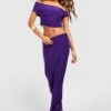 Ensemble Avec Crop Top Torsadé Et Jupe Longue -FR Chemises Soldes Magasin gzz57048 purple xl
