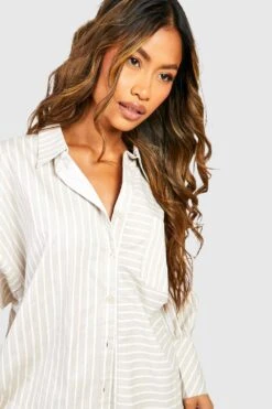 Chemise à Rayures -FR Chemises Soldes Magasin gzz57224 stone xl 3