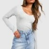 Body à Col V Et Manches Longues -FR Chemises Soldes Magasin gzz57809 grey20marl xl