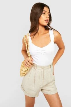 Body Froncé à Col V -FR Chemises Soldes Magasin gzz57811 white xl 2