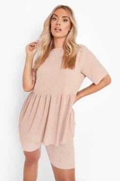 Grande Taille - Ensemble Avec Top Et Short Cycliste 9 Grande Taille - Ensemble Avec Top Et Short Cycliste -FR Chemises Soldes Magasin pzz10089 stone xl 3