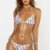 Haut De Maillot De Bain Triangle à Imprimé Tigre -FR Chemises Soldes Magasin szz87300 cream xl